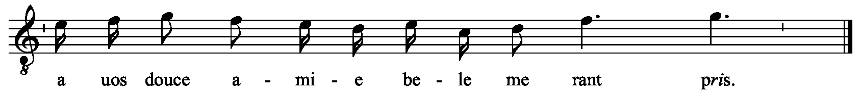 Refrain musical notation
